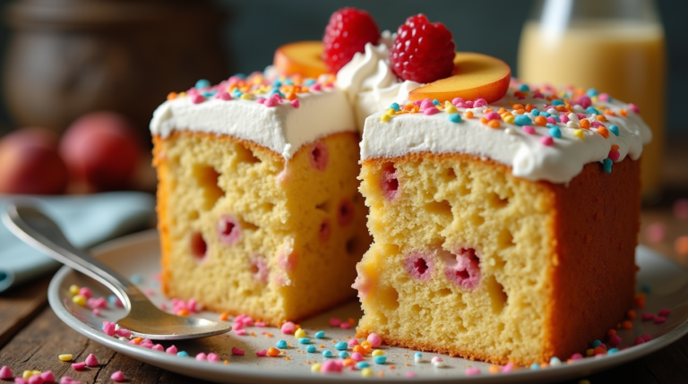 Poke Cake with Condensed Milk